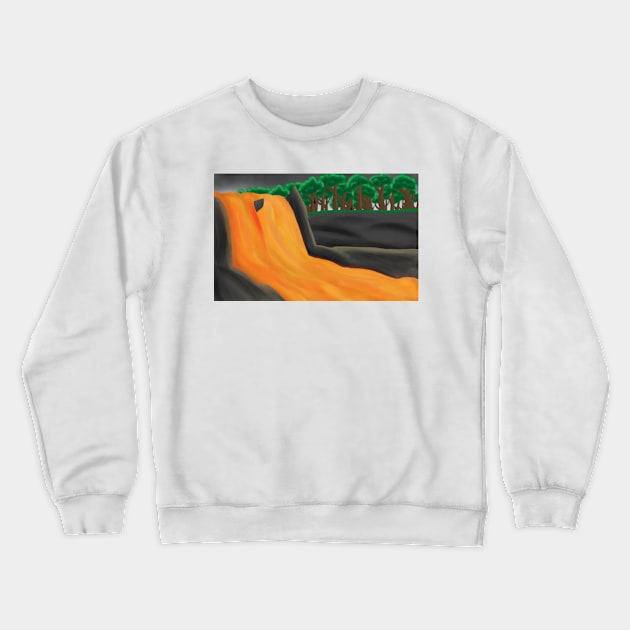 Lava Fall Crewneck Sweatshirt by Firestorm Fox